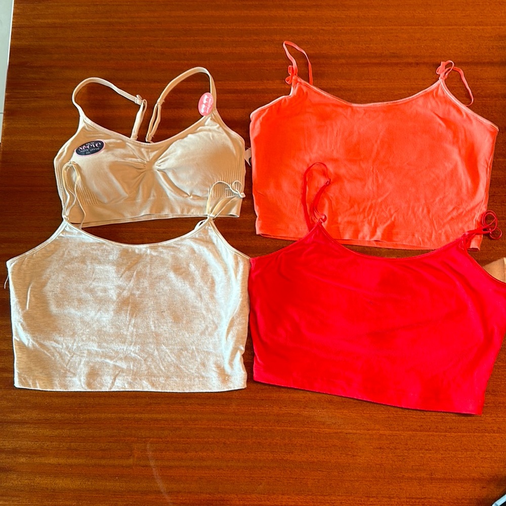 Lot of 4 Bralette/Cropped Bra Tops